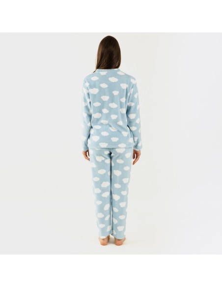 Pijama coral Nube celeste pijamas-de-invierno-de-mujer