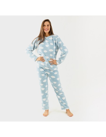 Pijama coral Nube celeste pijamas-de-invierno-de-mujer