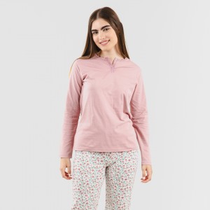 Pijama largo algodón Vita rosa