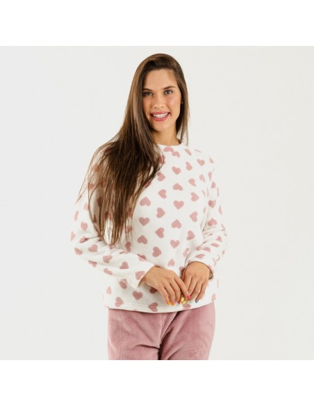 Pijama coral Praga malva rosa pijama-coralina