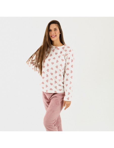 Pijama coral Praga malva rosa pijama-coralina