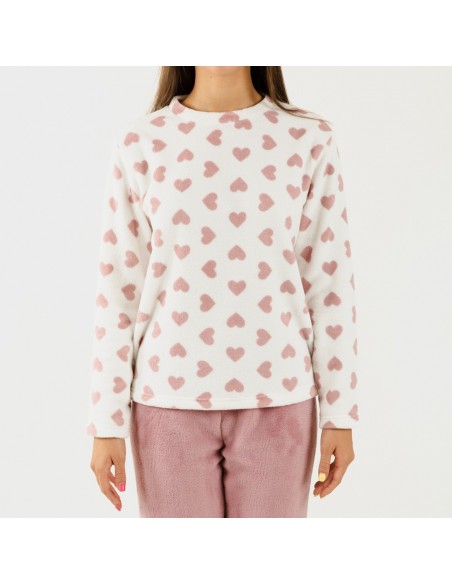 Pijama coral Praga malva rosa pijama-coralina