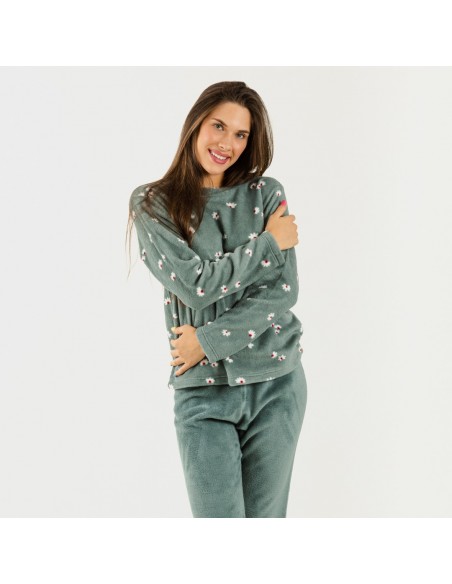 Pijama coral Tabitha verde frances pijama-coralina