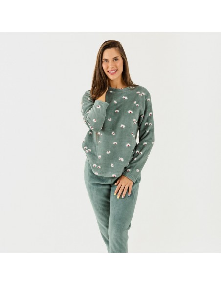 Pijama coral Tabitha verde frances pijama-coralina