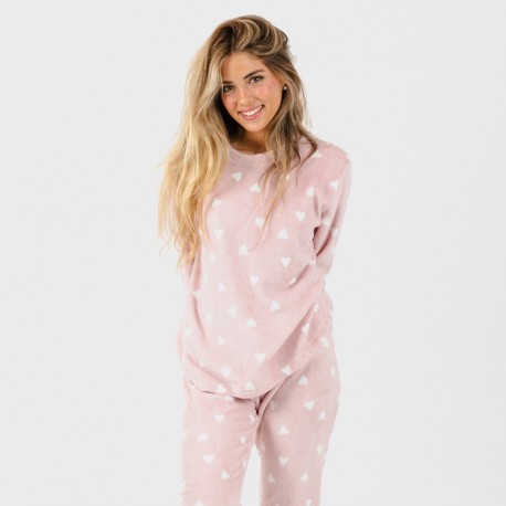 Pijama coral Olga rosa palo pijama-coralina