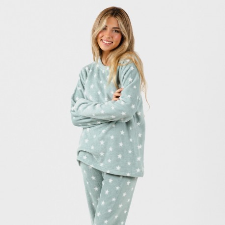 Pijama coral Vitalidad verde tiffany pijama-coralina