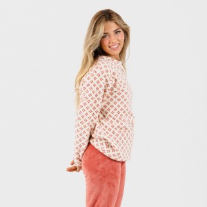 Pijama coral Penelope marsala 2