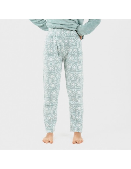 Pijama coral Tiberio verde tiffany pijama-coralina