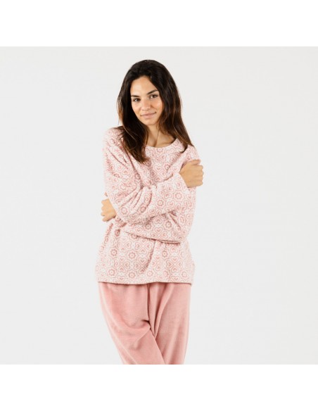 Pijama coral Capri malva rosa pijama-coralina