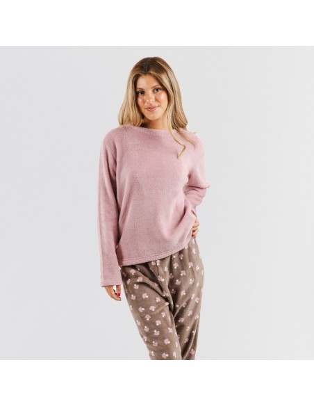 Pijama coral Ellen malvarosa pijama-coralina