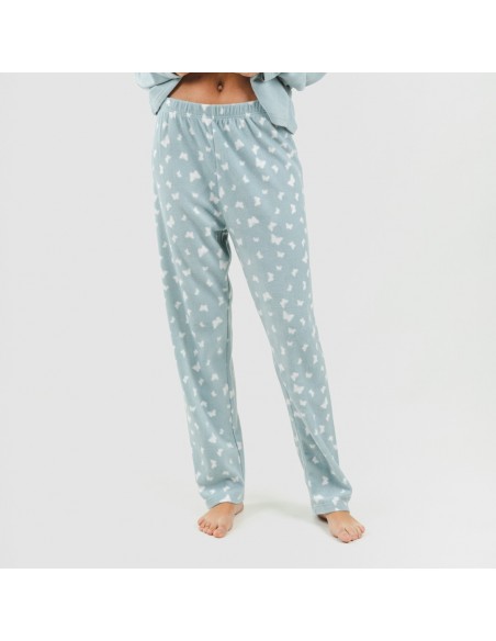 Pijama polar Butterflies verde tiffany pijama-polar