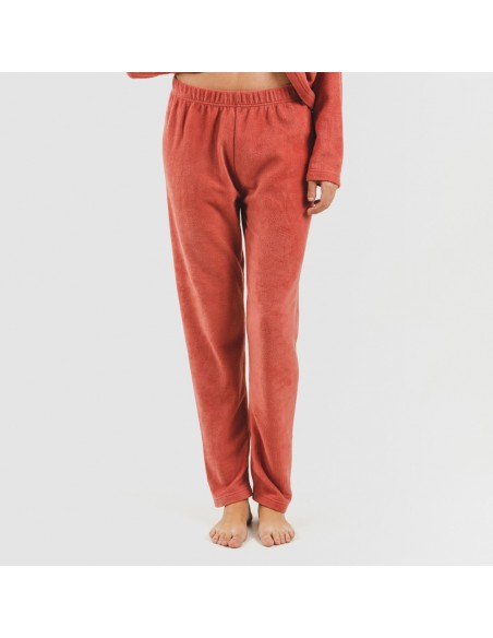 Pijama polar Midas marsala pijama-polar