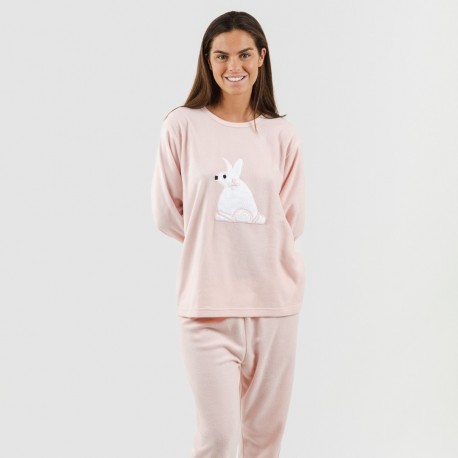 Pijama polar Midas rosa pijama-polar