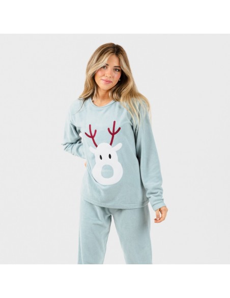 Pijama polar Rudolf verde tiffany pijama-polar