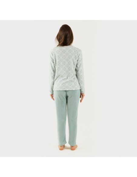 Pijama coral Capri verde tiffany pijama-coralina