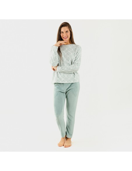 Pijama coral Capri verde tiffany pijama-coralina