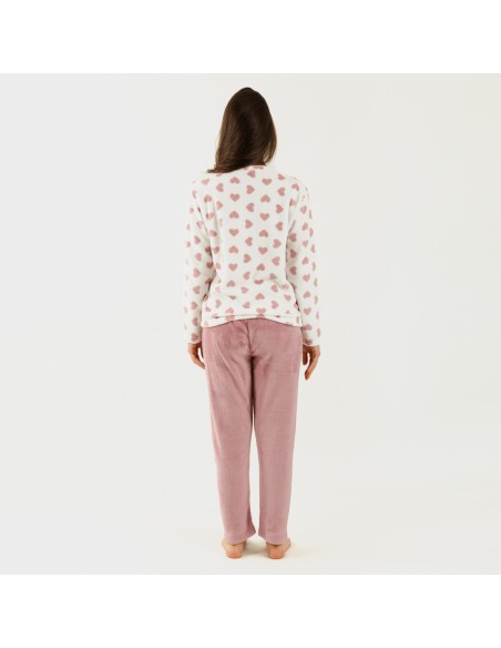 Pijama coral Praga malva rosa pijama-coralina