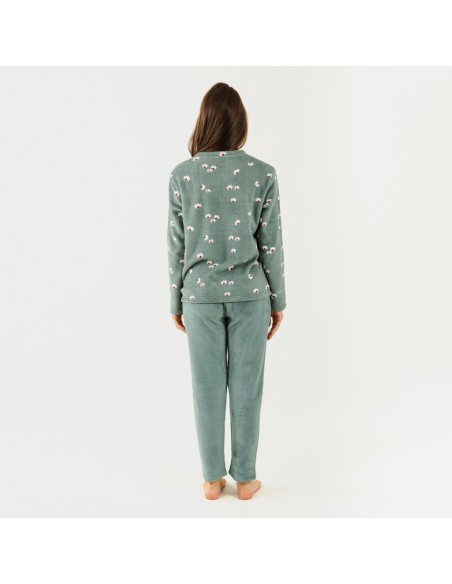 Pijama coral Tabitha verde frances pijama-coralina