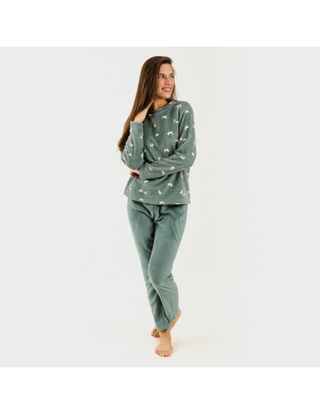 Pijama coral Tabitha verde frances pijama-coralina