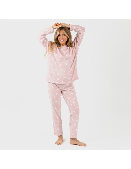 Pijama coral Olga rosa palo pijama-coralina