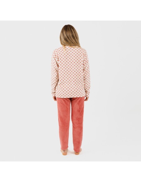 Pijama coral Penelope marsala pijama-coralina