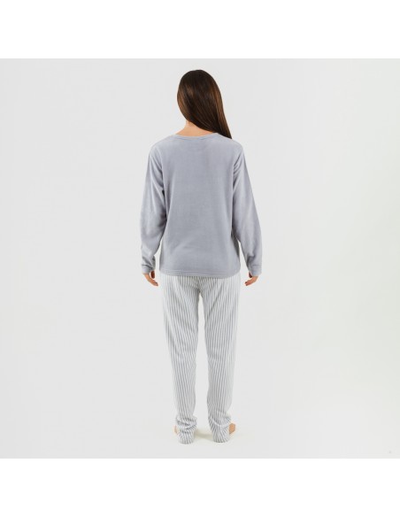 Pijama polar Emiro gris medio pijama-polar