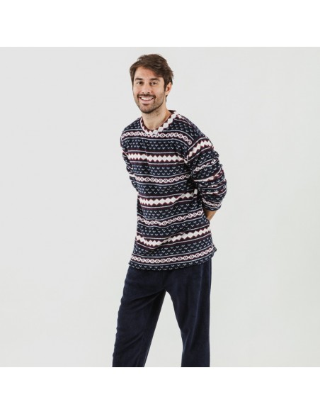 Pijama coral hombre Cronos marino pijama-coralina