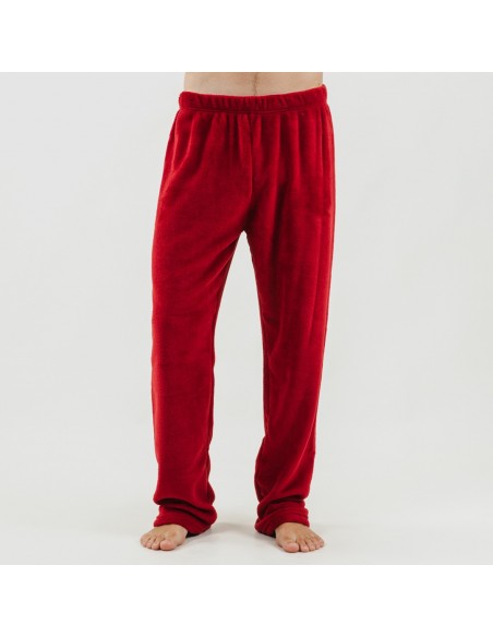 Pijama coral hombre Rudolf burdeos pijama-coralina