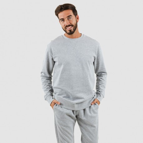 Conjunto deportivo largo algodón hombre gris mezcliyado ropa-deporte-hombre