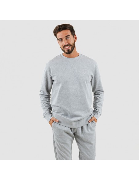 Conjunto deportivo largo algodón hombre gris mezcliyado ropa-deporte-hombre