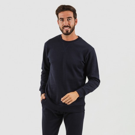 Conjunto deportivo largo algodón hombre azul marino ropa-deporte-hombre