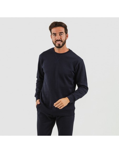 Conjunto deportivo largo algodón hombre azul marino ropa-deporte-hombre