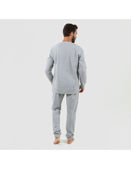 Conjunto deportivo largo algodón hombre gris mezcliyado ropa-deporte-hombre