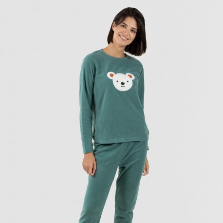 Pijama polar Blondie verde menta pijama-polar