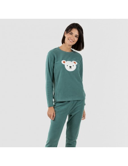 Pijama polar Blondie verde menta pijama-polar