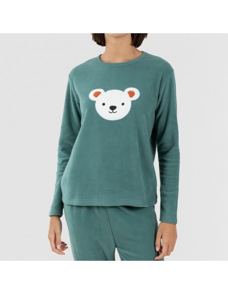 Pijama polar Blondie verde menta pijama-polar