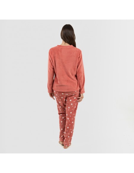 Pijama coral Cosmo marsala pijama-coralina