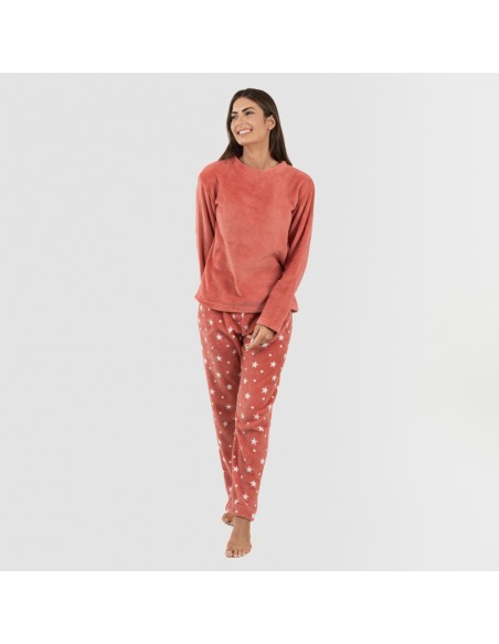 Pijama coral Cosmo marsala pijama-coralina