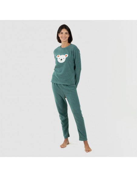 Pijama polar Blondie verde menta pijama-polar