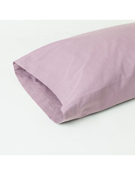 Funda de almohada algodón lisa almohada-70-90x45cm