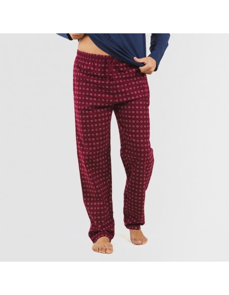 Pijama hombre franela Loui azul marino pijama-franela