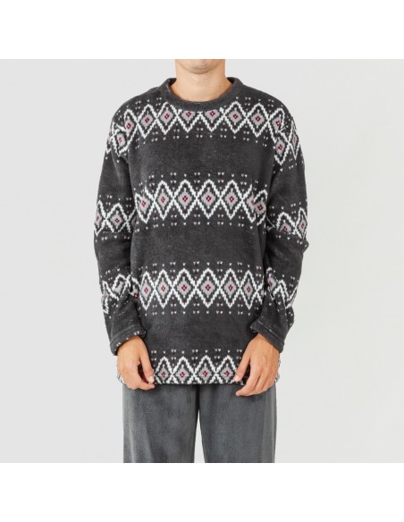 Pijama coral hombre Andros gris pijama-coralina