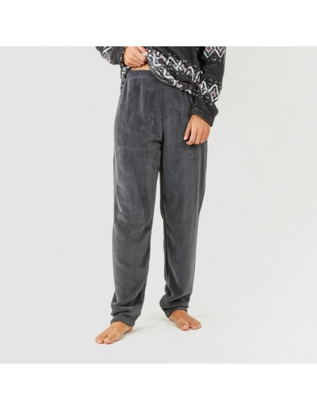 Pijama coral hombre Andros gris pijama-coralina