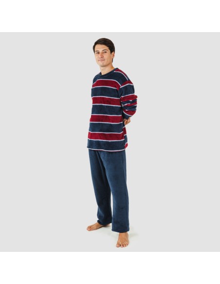 Pijama coral hombre Tadeo azul marino pijama-coralina