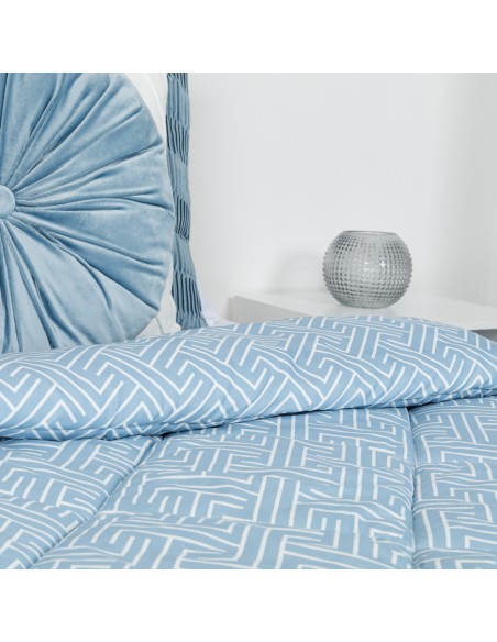 Edredón estampado Abel indigo cama-90