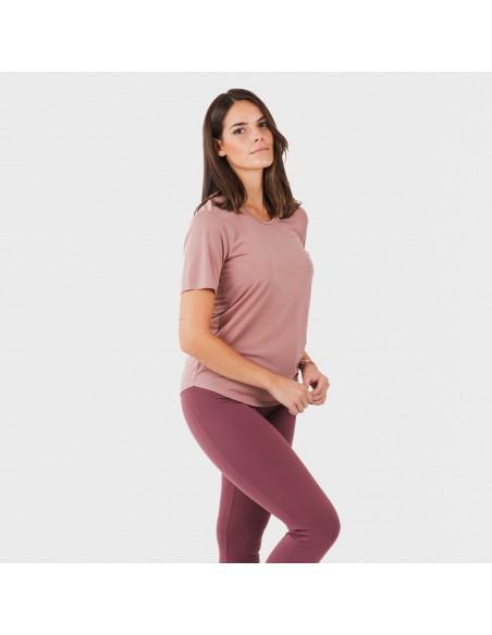 Conjunto deportivo leggings largo mujer malva - berenjena ropa-de-estar-por-casa