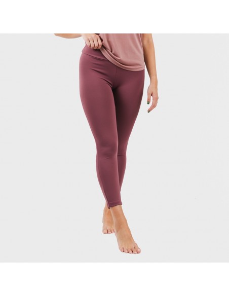 Conjunto deportivo leggings largo mujer malva - berenjena ropa-de-estar-por-casa