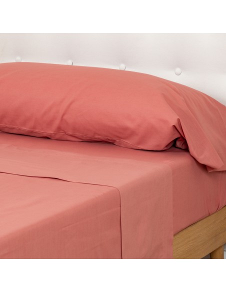 Juego de sábanas algodón Percal lisa cama-90