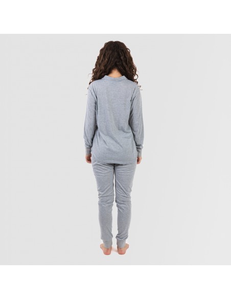 Conjunto deportivo chaqueta cremallera mujer gris ropa-deporte-mujer