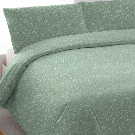 Funda nórdica algodón Amalia verde caceria algodon-100